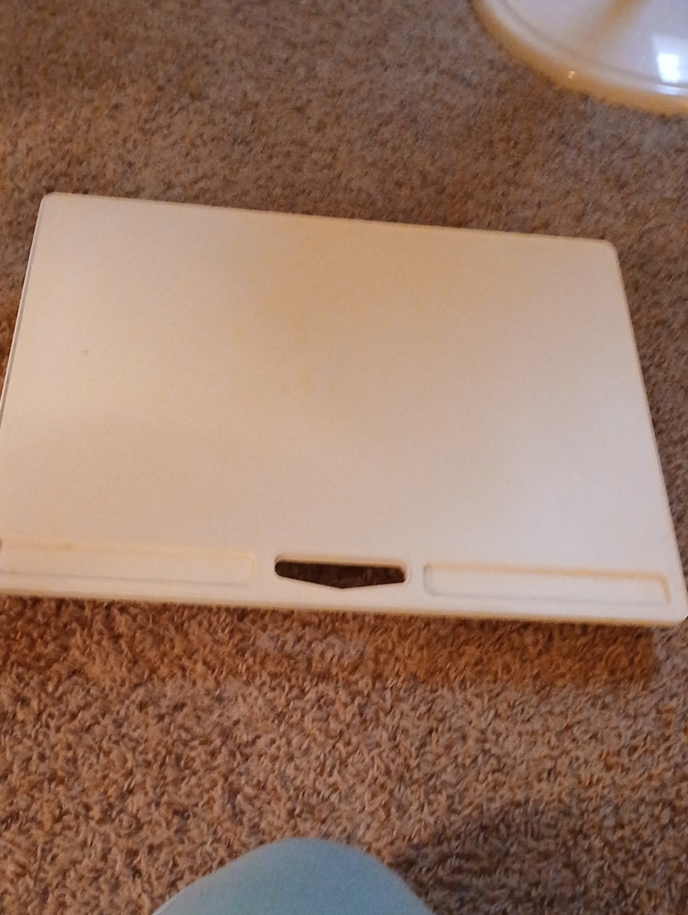 Compact Portable Lap Desk with Built-In Handle - Off-White